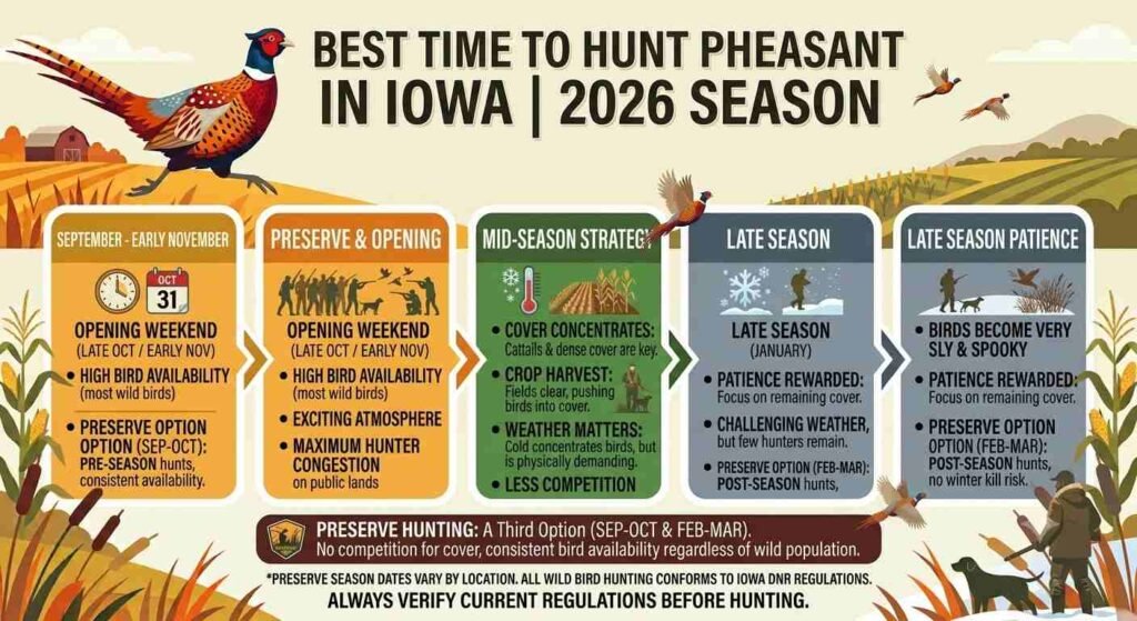 Best Time to Hunt Pheasant in Iowa During the 2026 Season