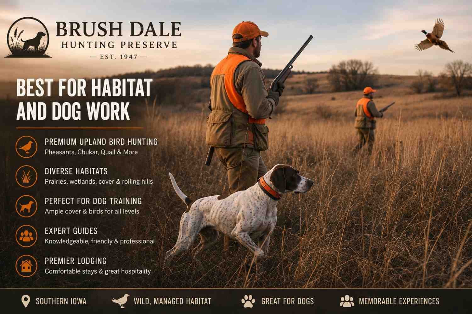 Brush Dale Hunting Preserve — Best for Habitat and Dog Work