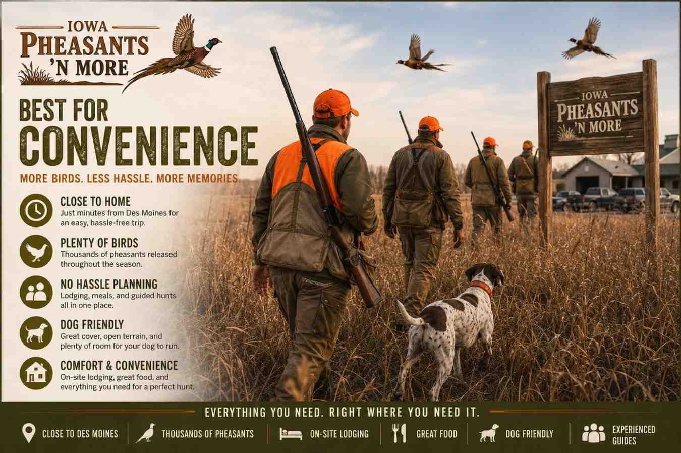 Iowa Pheasants ‘N More — Best for Convenience