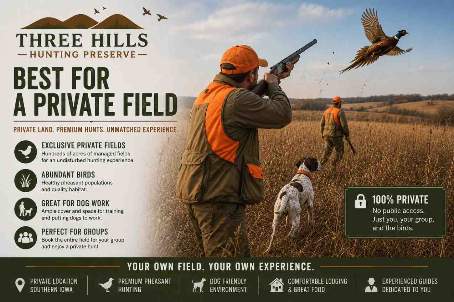 Three Hills Hunting Preserve — Best for a Private Field